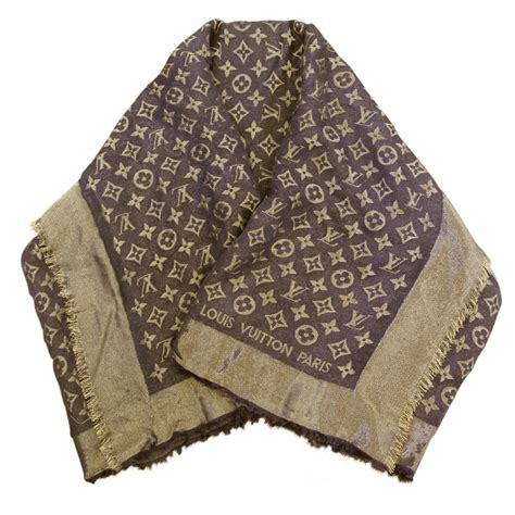 lv gold monogram scarf|louis vuitton monogram scarf.